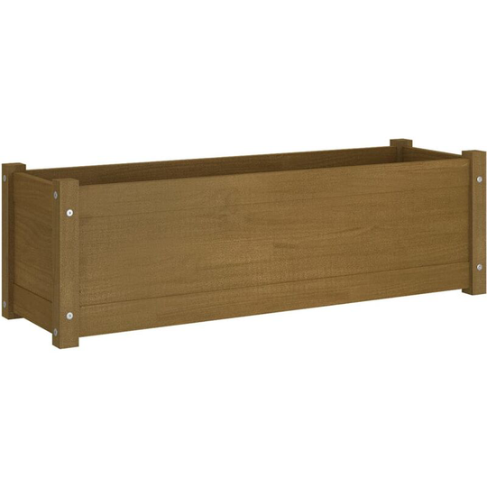 Garden Planter Honey Brown 100x31x31 cm Solid Pinewood Vidaxl Brown