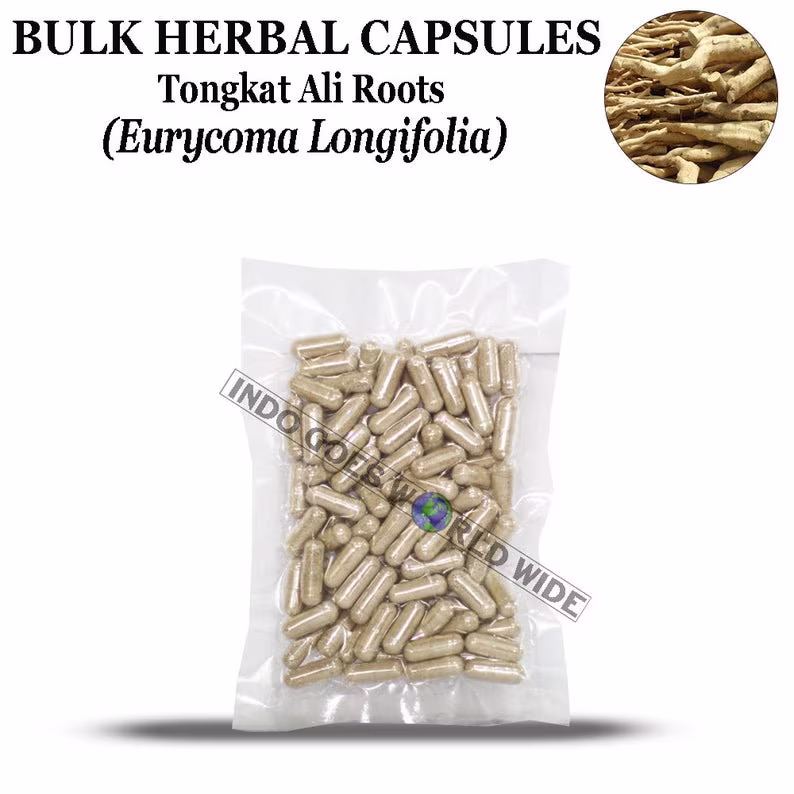 Tongkat Ali Roots Eurycoma Longifolia Pasak Bumi 600 Mg Pure Bulk Herbal Capsules Organic Herbs Indonesia