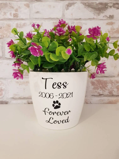 Personalised Dog Cat Memorial Plant Pot