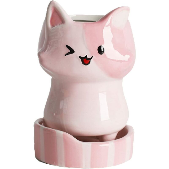 Qersta - yuhua Succulent Plant Pot Cartoon Flower Pot Ceramic Succulent Pot Cute Hedgehog Rabbit Puppy Small Animal Flower Pot Creative Room Desktop