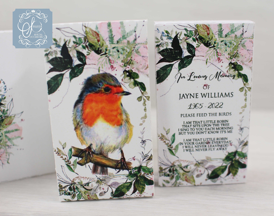 Personalised Funeral Seed Favour, in Loving Memory, Remembrance, Condolence, Memorial Favour Gift, Bird Seed