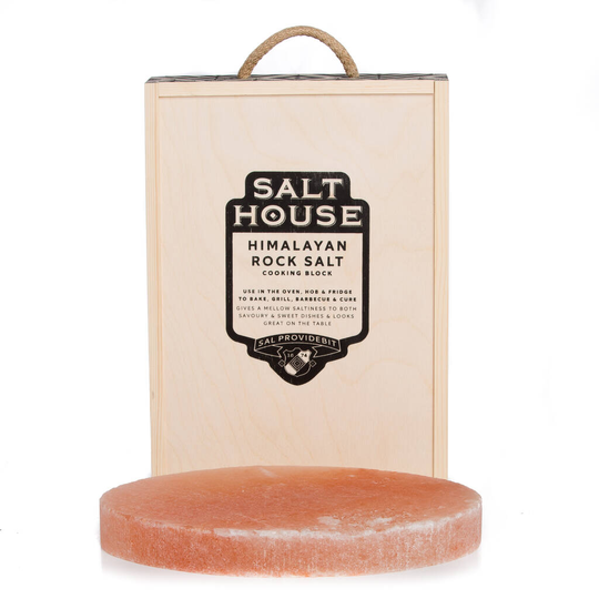 Oval Himalayan Salt Block In Wooden Box