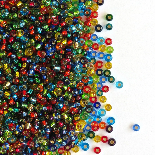 7/0 Colorful Czech Glass Seed Beads Mix Preciosa Small
