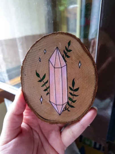 Ornament Crystal On Wood