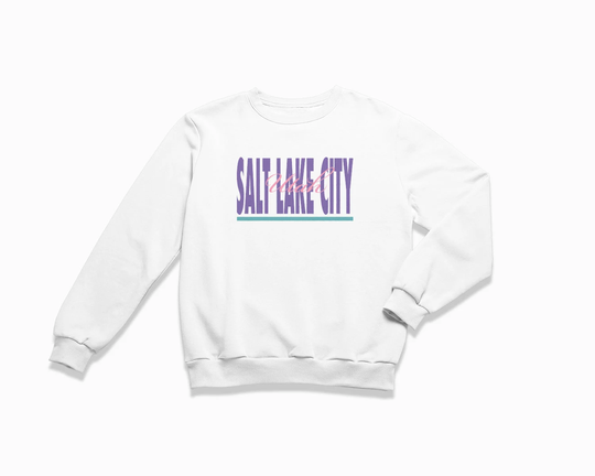 Salt Lake City Signature Sweatshirt Utah Crewneck/Retro Style Sweatshirt Vintage Inspired Sweater