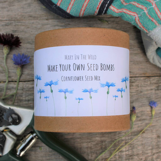 Make Your Own Seed Bombs Cornflower Seed Kit