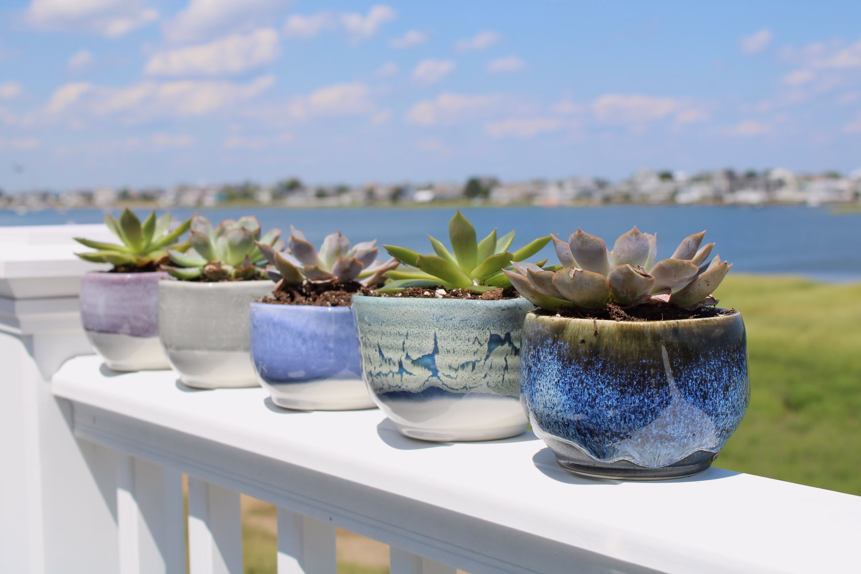 Succulent Planter, Green Blue Grey Purple Ceramic Small Pot For Flowers, Heart Bowl Jewelry, Ring
