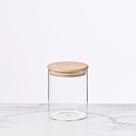 700Ml Jar // Glass With Bamboo Lid Pantry Organisation