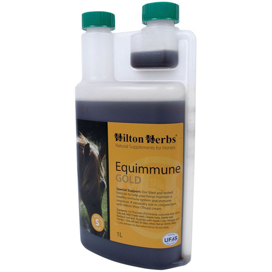 Liquid Equimmune Gold (1 litre) (White/Gold) - White/Gold - Hilton Herbs