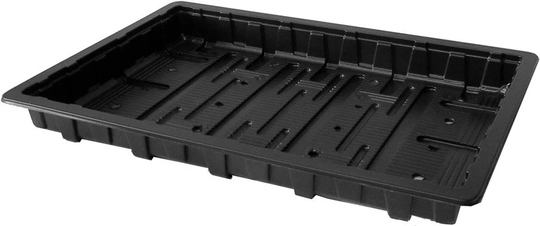 Shallow Seed Tray Flats - Microgreens Sprout Growing Bottom Watering Feeding With Drainage Holes & Without 100% Recycled Plastic