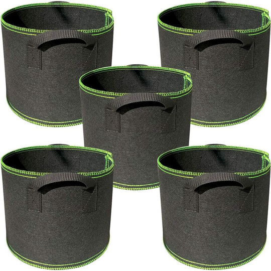 Grow Bags, Garden Plant Bags 5*2 Gallon/8L Breathable Non-woven with Handles