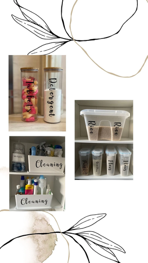 Custom Vinyl Storage Labels Pantry Spices Herbs Supplies Decal