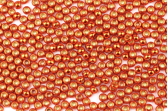 Size 8/0 Metallic Orange Seed Beads, 10G Tiny Beads For Jewellery Making, Embroidery & Bead Weaving