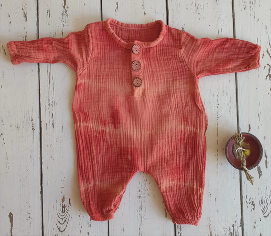 Shibori, Baby Rompers, Natural Dyed Cloth, Boho Clothes, Kids Summer Overalls, Organic Cotton Muslin, Gots Certificate