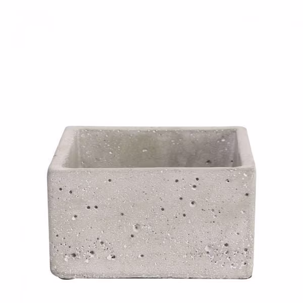 Square Cement Flower Pot 7cm Industrial Concrete Indoor Planters - Fast & Free UK Delivery