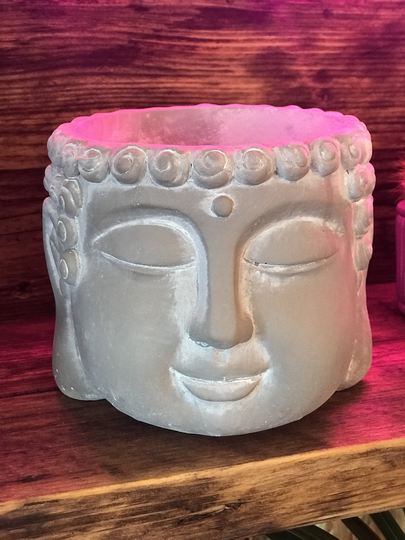 Buddha Plant Pot - Light Grey