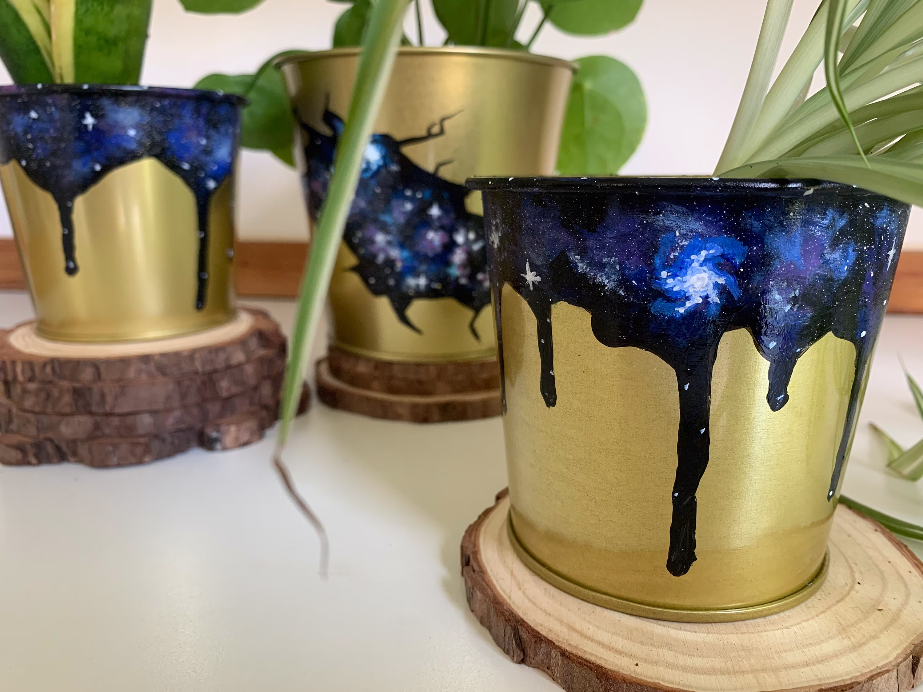 Galaxy Hand Painted Indoor Plant Pot