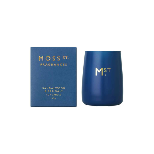 Sandalwood And Sea Salt Soy Wax Scented Candle 80g