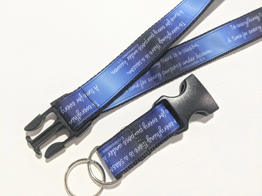 Keychain Lanyard Ecclesiastes 31 There Is A Season Bible Verse Handmade With Detachable Or Removable Key Chain End - 1