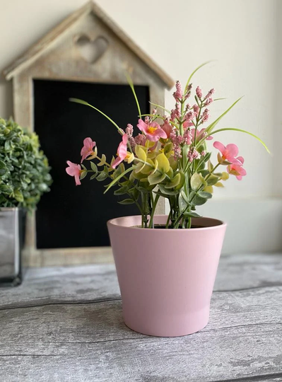 Christmas Personalised Plant Pot Celebration Gift Wedding Anniversary Birthday Memory Lgbtq Artificial Flowers Gardening