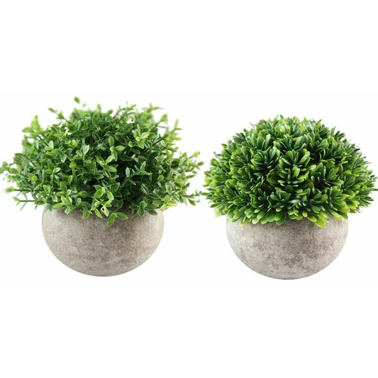 Pcs Mini Artificial Plants Four layers of ball shape grass and Melaleuca herbs with pot for decoration
