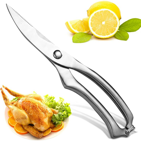 Multifunction Kitchen Scissors, Stainless Sharp Professional Poultry Scissors Kitchen Scissors, for Cutting Chicken, Fish, Meat, Bones, Vegetables,