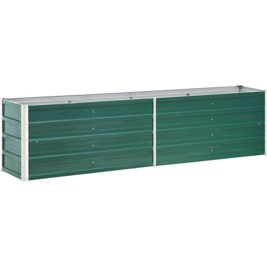 Hommoo - Garden Planter Galvanised Steel 240x40x45 cm Green VD30192