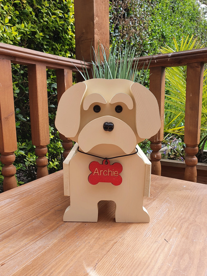 Beige Shih Tzu Pet Planter - Dog Birthday Gift