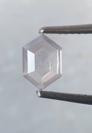 0.74 Carat Weight/Salt & Pepper Hexagon Diamond Natural Loose Diamond For Ring Handmade Jewelry 7.10 X 4.93 Mm