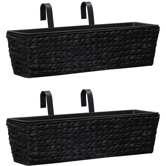 Garden Planters 2 pcs Water Hyacinth Black