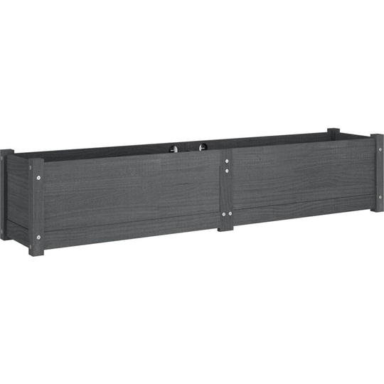 Garden Raised Bed Grey 150x31x31 cm Solid Pinewood Vidaxl Grey