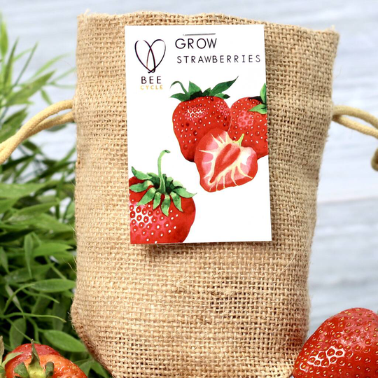 Strawberry Jute Bag Grow Set