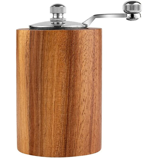 Wooden salt and pepper mill with adjustable grind, salt and pepper mill