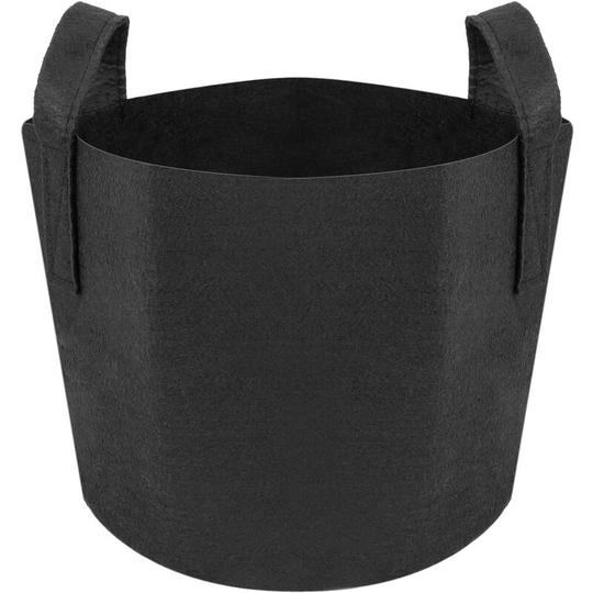 Planting grow bags Plat pots made of fabric felt 2 gallons 23x25cm - Primematik