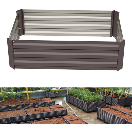 Garden Planter Raised Bed Outdoor Vegetable Plants Flowers Pots Box, s - Livingandhome