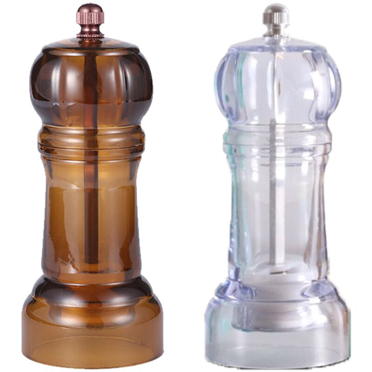 Hand Grinding Pepper Mill Pepper Grinder Western Food Supplies Western Food Seasoning Bottle white + brown