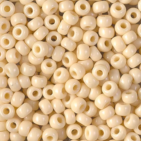 Seed Bead 6-492 Miyuki Beads 6/0 Opaque Dark Cream 20 Grams Diy