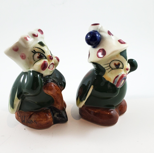 1950S Adorable Anthropomorphic Lady Bug Salt & Pepper Shakers