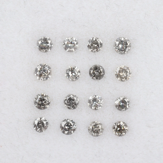 1.2 Mm | Natural Loose Diamond Salt & Pepper Transparent Round Brilliant Cut Best Price Merry Christmas Sale