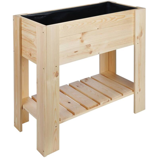 Devenirriche - hi Raised Bed 92x41x80 cm Pine Wood - Brown