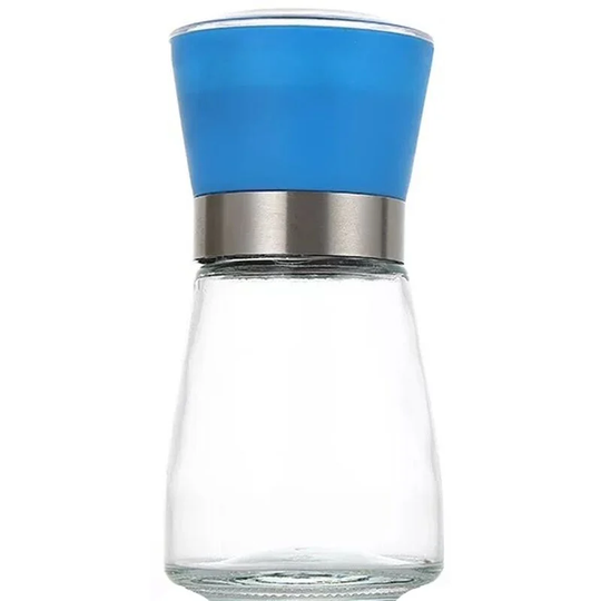 Fvbjd - Salt and Pepper Grinder Set - Salt and Pepper Shakers for Professional Chef - Stainless Steel 2pcs180ml (blue cap)