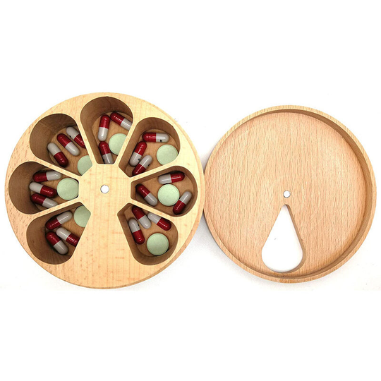 Vitamin Medicine Pill Organizer Case Box,Jewelry Storage Decorative Box - Muff