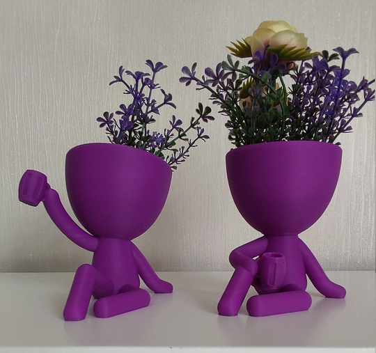 People Planter & Pots Indoor, With Saucer Attached, Box Cuctting, For Succulent Cacti Stand, Cactus Candle, Garden Large Set