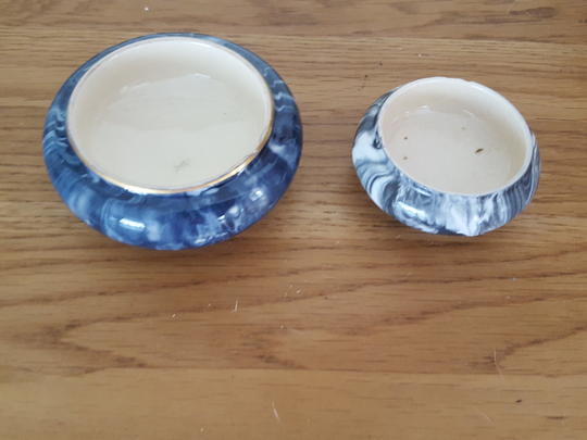 Antique Macintyre Open Salts, 2 Victorian