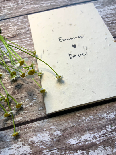 Personalised Seed Card, Valentine's Plantable Card