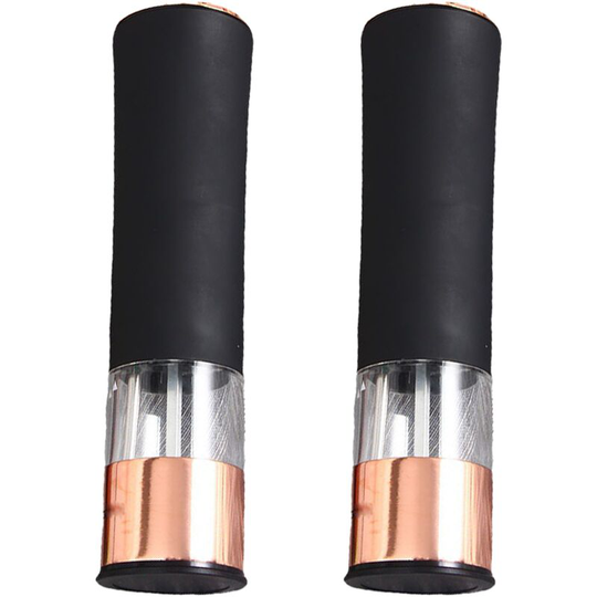 Salt and Pepper Mills Set Stainless Steel with Adjustable Ceramic Grinder 2 pieces i Mills Set black