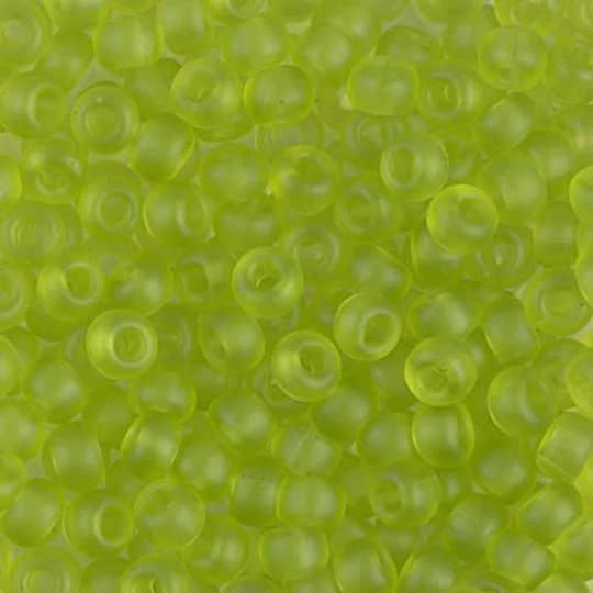 Seed Bead 6-143F Miyuki Beads 6/0 Matte Transparent Chartreuse 20 Grams Diy