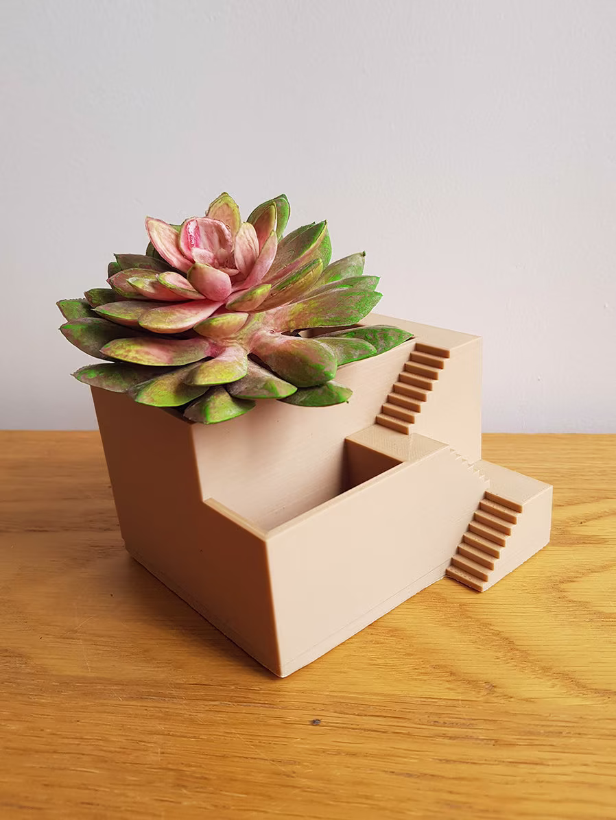 Staircase Planter | Step Succulent Air Plant Cactus Indoor Escher Container| Pot