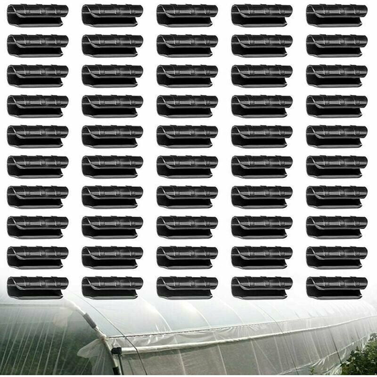 Echoo - Dontodent Greenhouse Pipe Tube Film Clip -50 Pcs -- Clips Buildings Garden Plant Plastic Film Net Hose Fixed Connector Accessories Tools