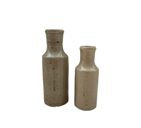 Belgian Salt Stone Bottles, C. 1910